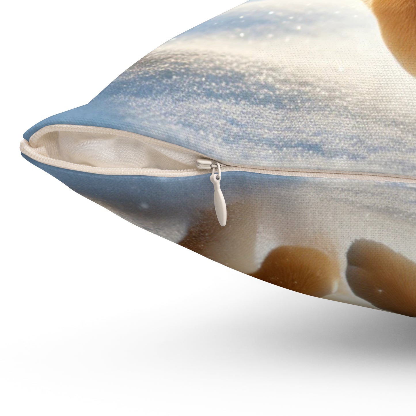 Shiba Inu Snowy Winter Wonderland Pillow