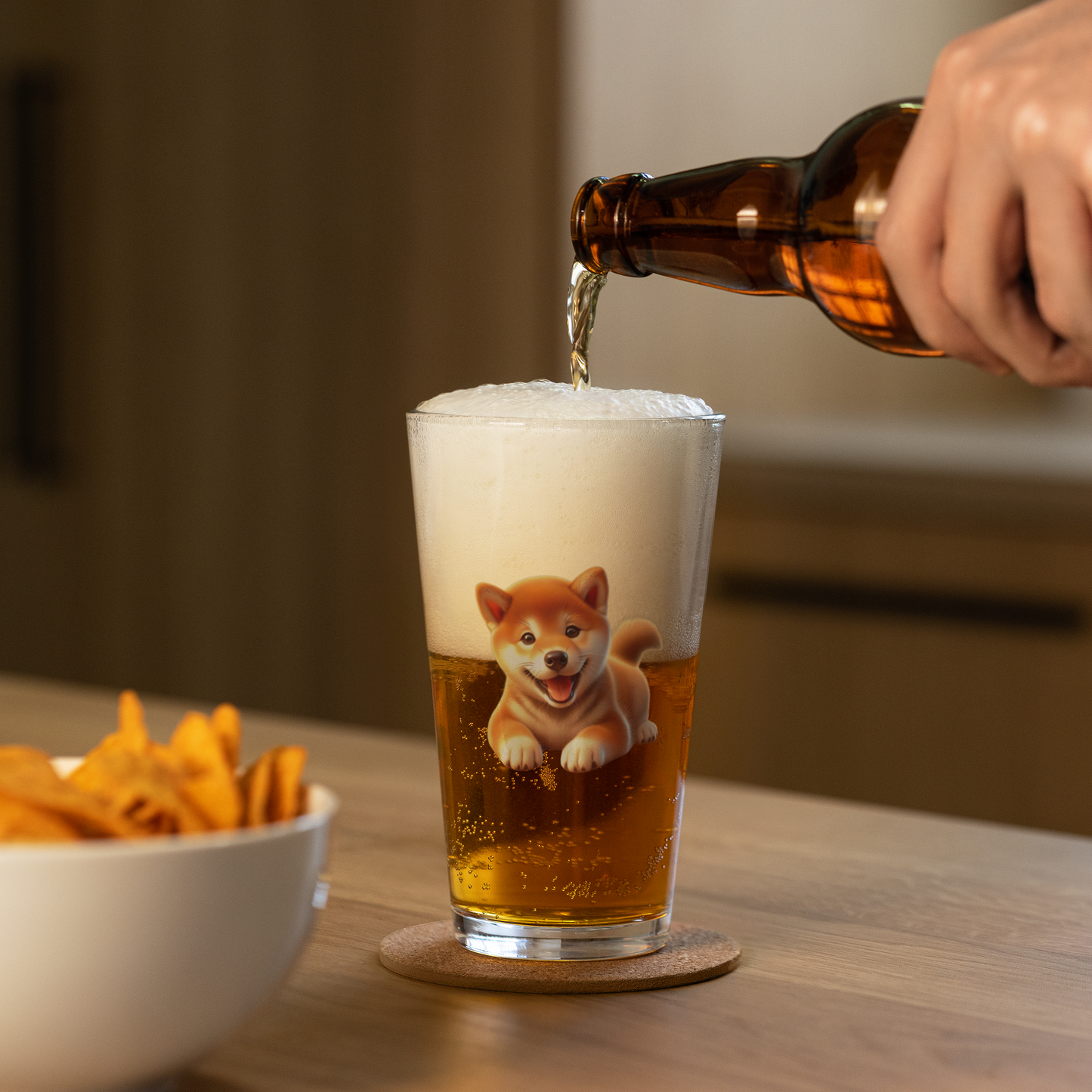 Shiba Inu Puppy Pint Glass