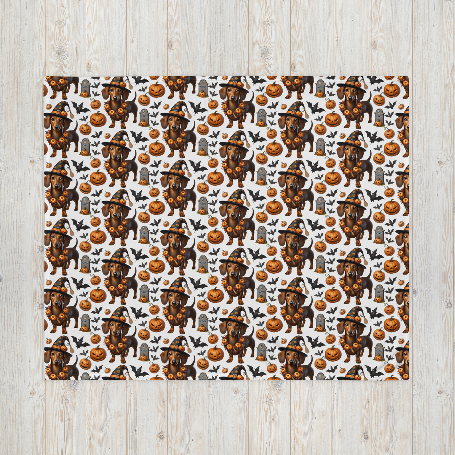 Cute Halloween Dachshund Throw Blanket - Cozy & Stylish Halloween Home Decor - BellaBoo & Co