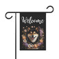 Shiba Inu "Welcome" Garden Flag – Spring Floral