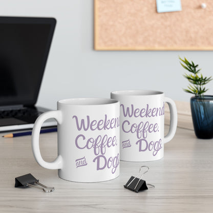 "Weekends. Coffee. & Dogs." Mug