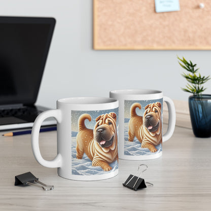 Shar Pei Snowy Winter Wonderland Mug