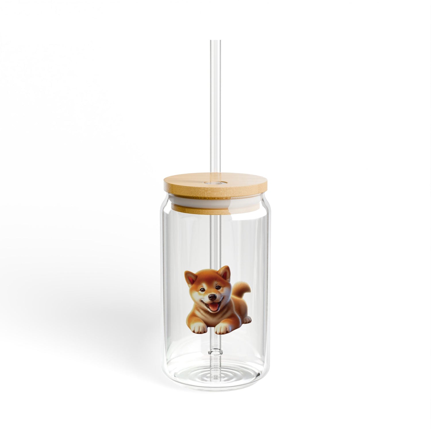 Shiba Inu Sipper Glass – 16oz Cute Dog-Themed Drinkware - BellaBoo & Co