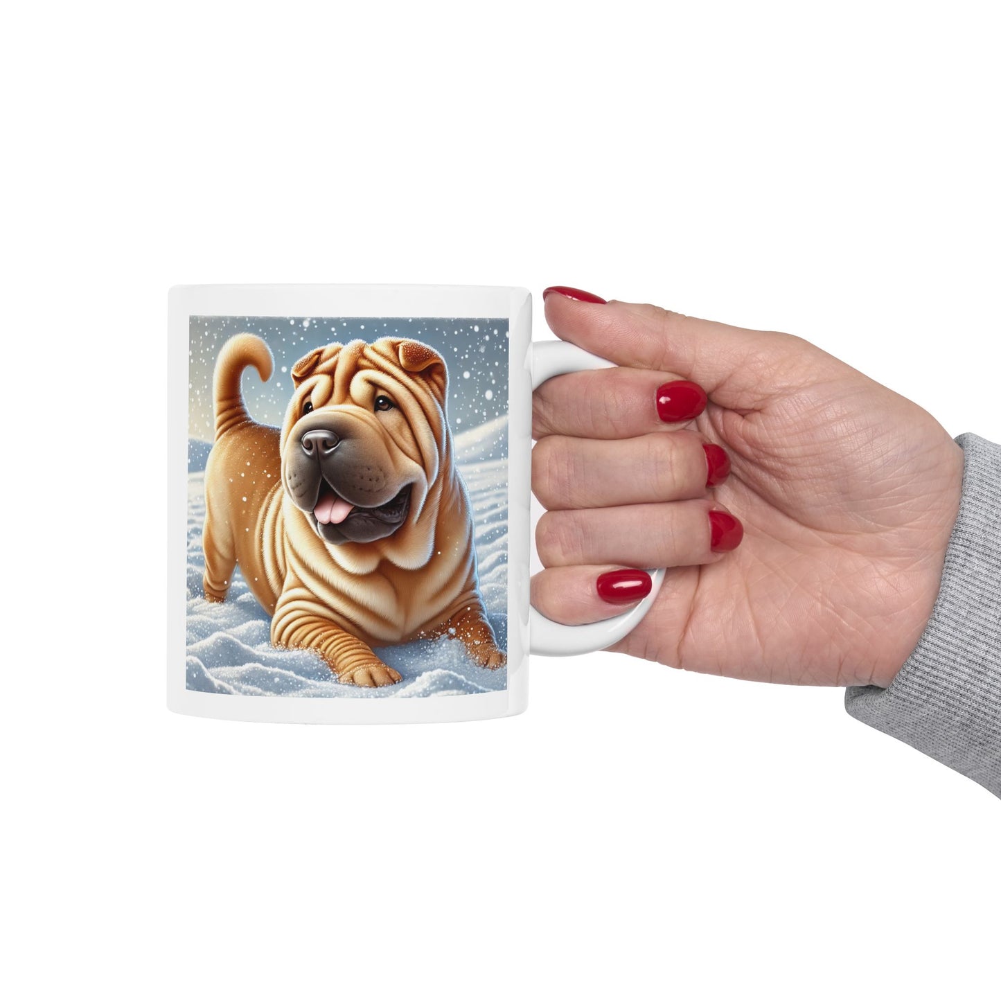 Shar Pei Snowy Winter Wonderland Mug