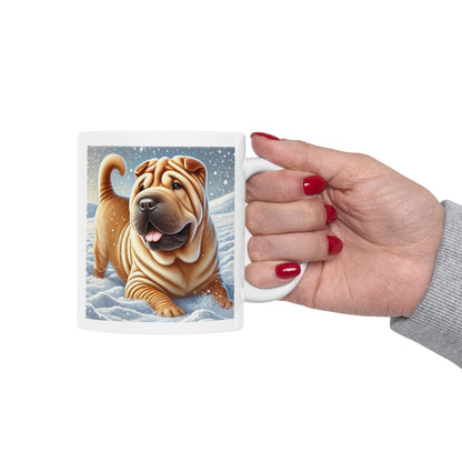 Shar Pei Snowy Winter Wonderland Mug