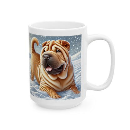 Shar Pei Snowy Winter Wonderland Mug