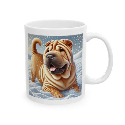 Shar Pei Snowy Winter Wonderland Mug