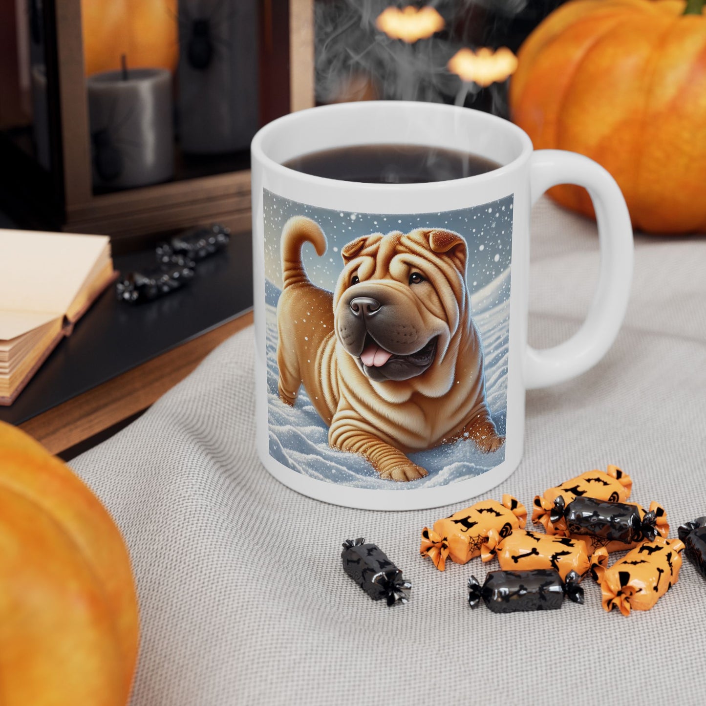 Shar Pei Snowy Winter Wonderland Mug