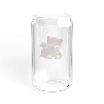 Shiba Inu Sipper Glass – 16oz Cute Dog-Themed Drinkware - BellaBoo & Co