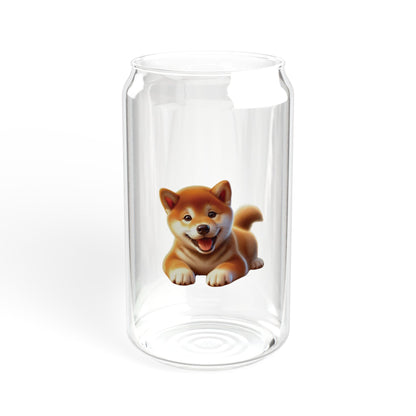 Shiba Inu Sipper Glass – 16oz Cute Dog-Themed Drinkware - BellaBoo & Co