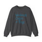 "Weekend. Coffee. & Dogs." - Your Cozy Trio Essentials! Women's Pullover Sweatshirt in (Dark Teal Text) Dark Heather