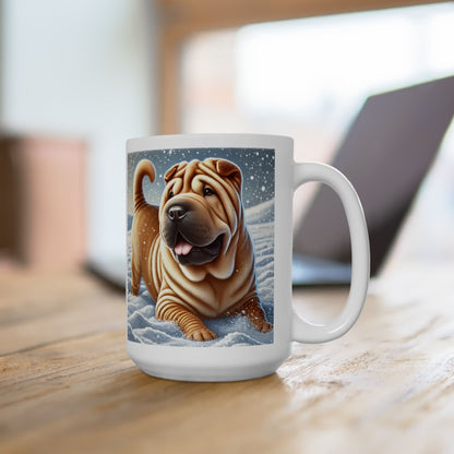 Shar Pei Snowy Winter Wonderland Mug
