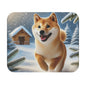 Shiba Inu Snowy Winter Wonderland Mouse Pad