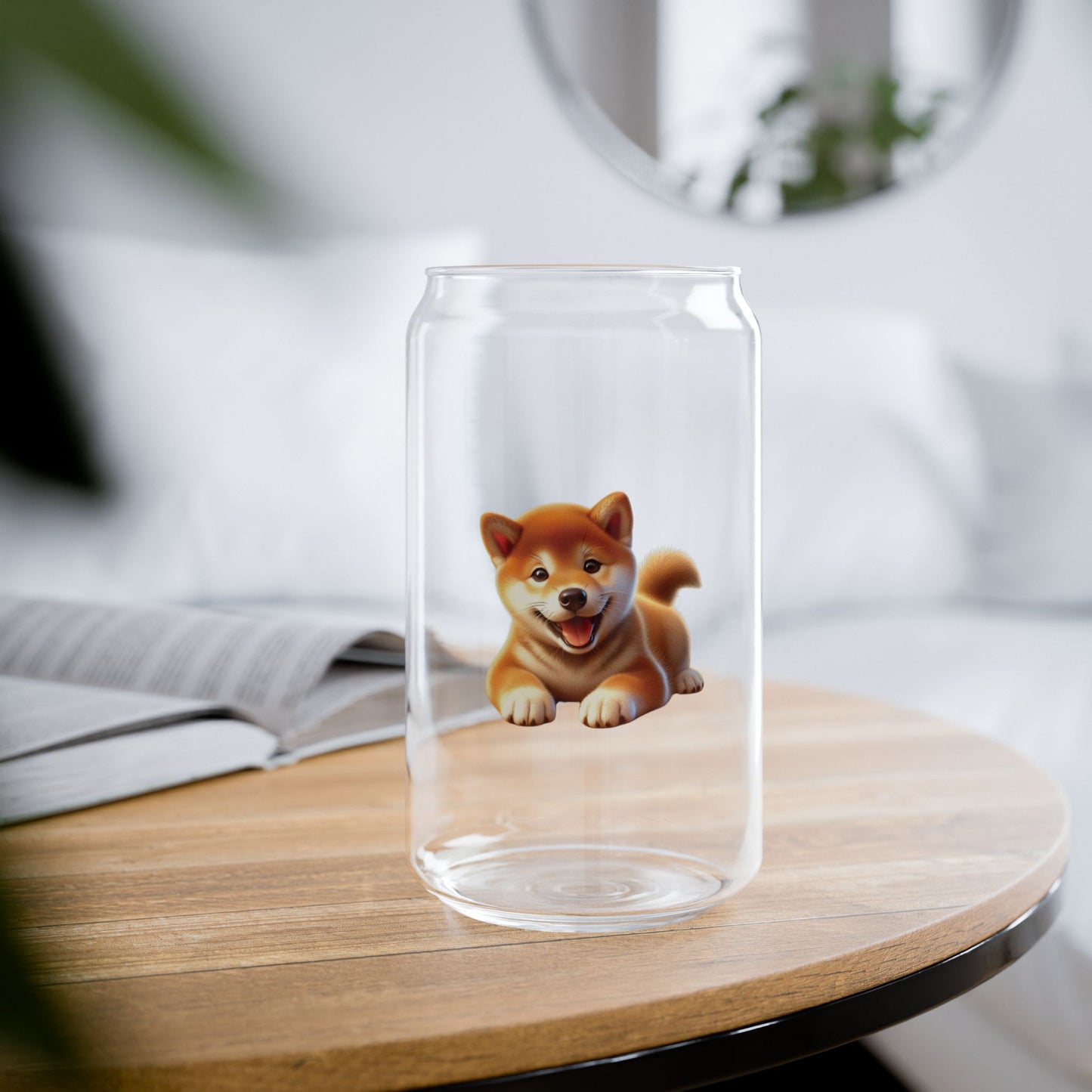 Shiba Inu Sipper Glass – 16oz Cute Dog-Themed Drinkware - BellaBoo & Co