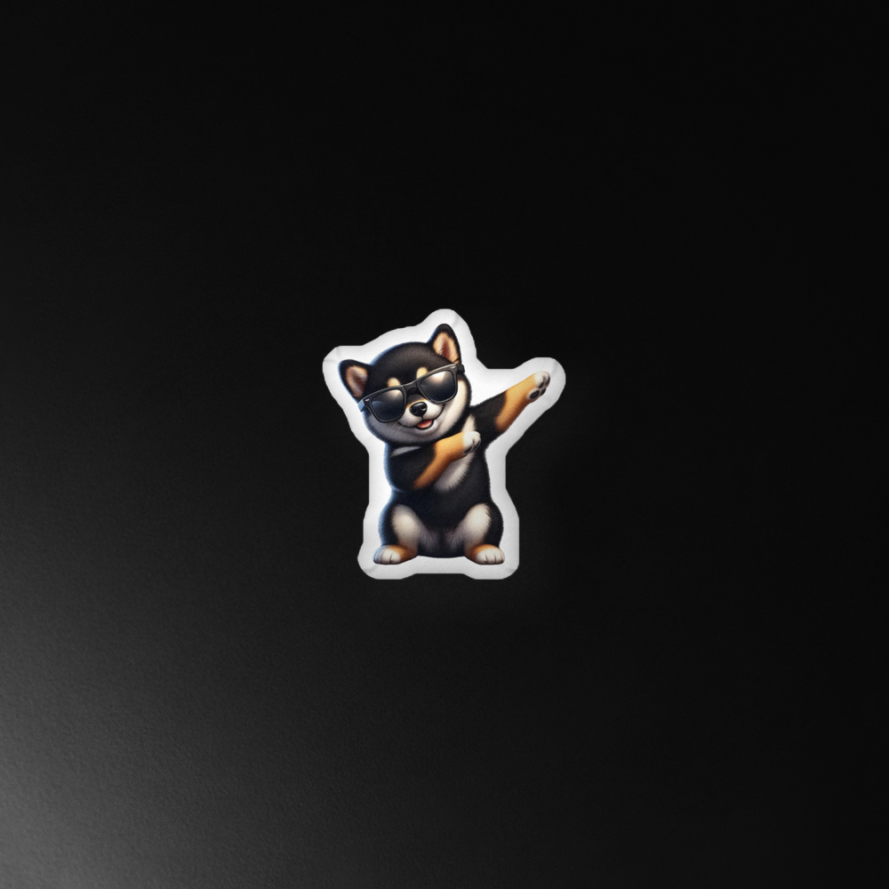 Black & Tan Shiba Dab Pillow