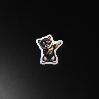 Black & Tan Shiba Dab Pillow