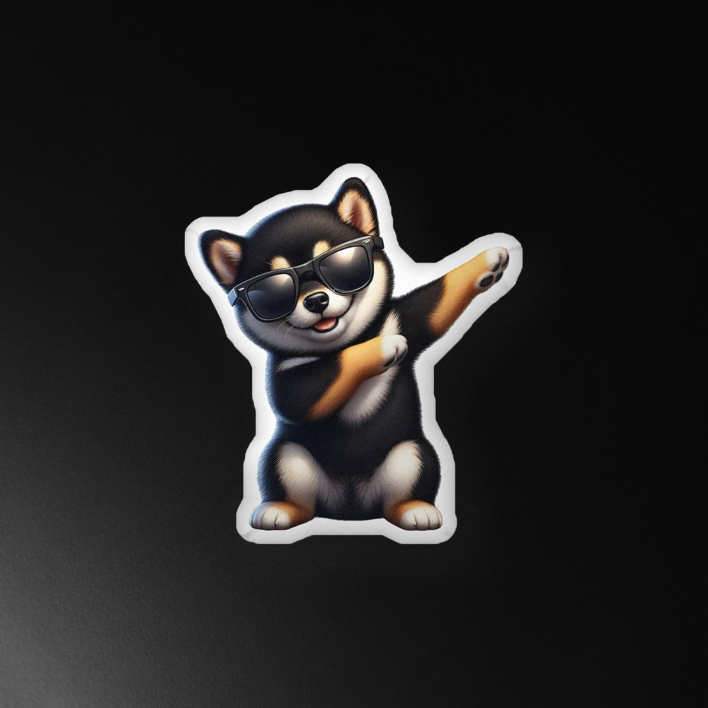 Black & Tan Shiba Dab Pillow