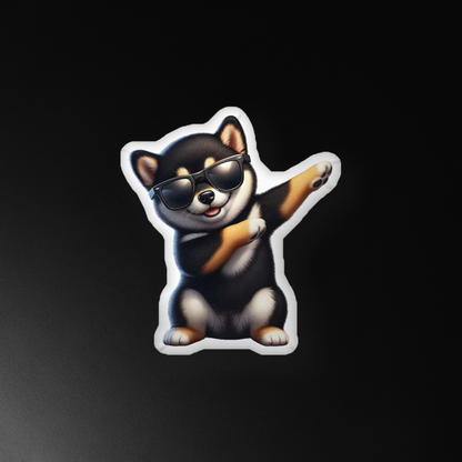 Black & Tan Shiba Dab Pillow