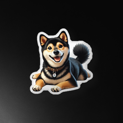 Cozy Black & Tan Shiba Inu Pillow