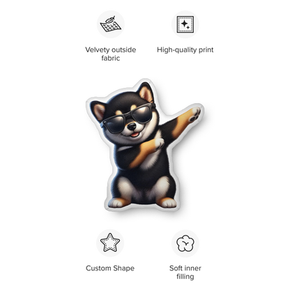 Black & Tan Shiba Dab Pillow