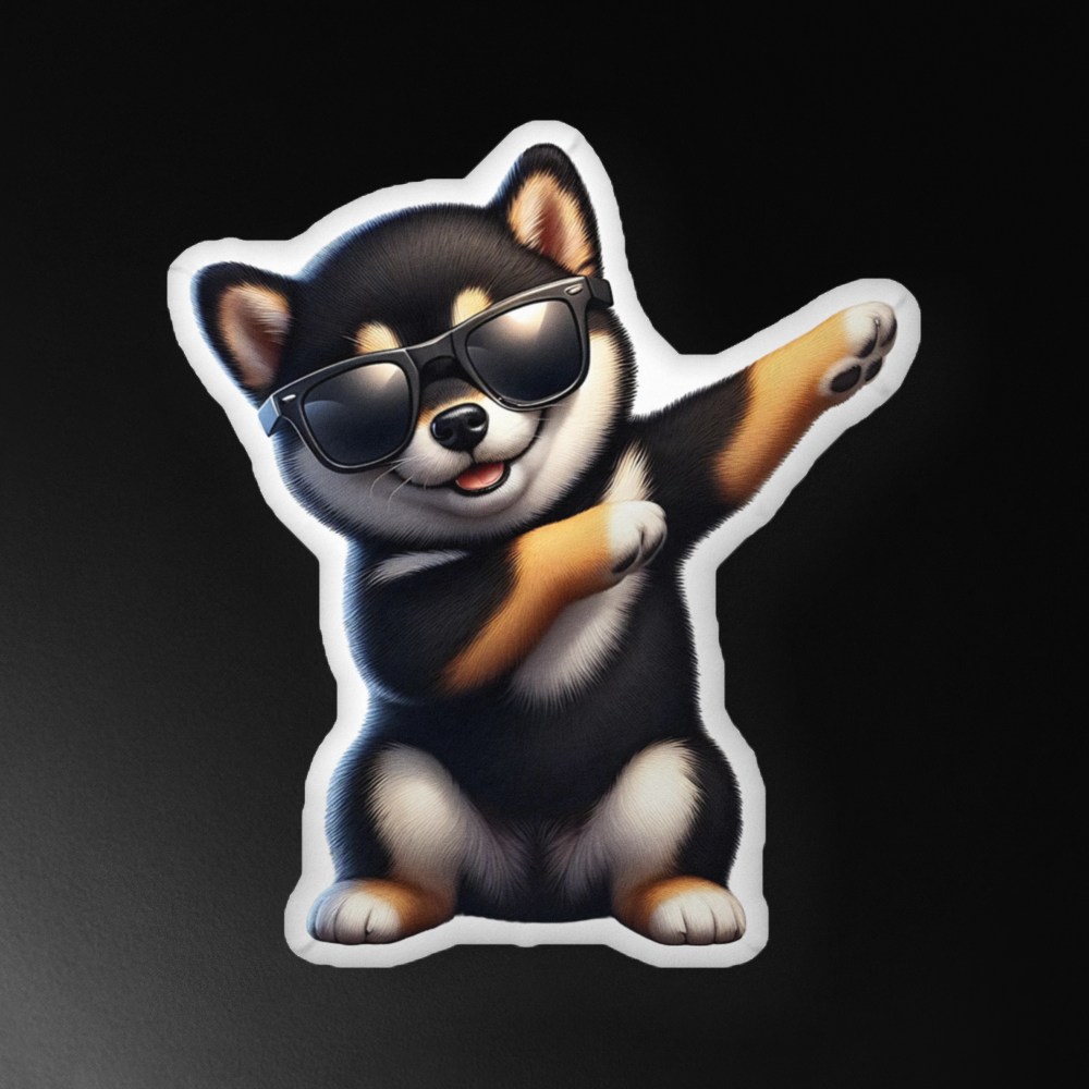 Black & Tan Shiba Dab Pillow