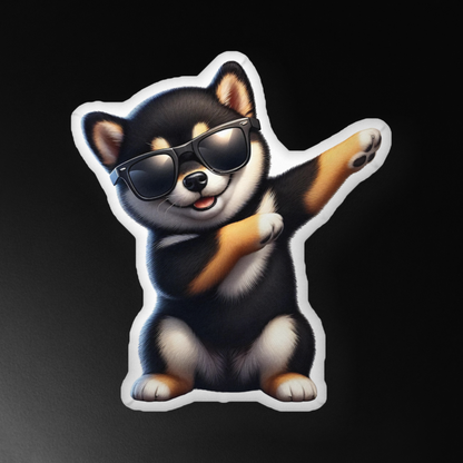 Black & Tan Shiba Dab Pillow