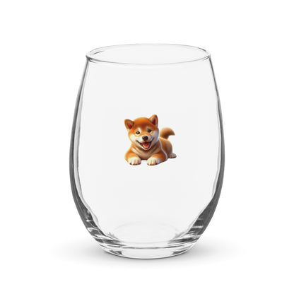 Shiba Inu Stemless Wine Glass - BellaBoo & Co