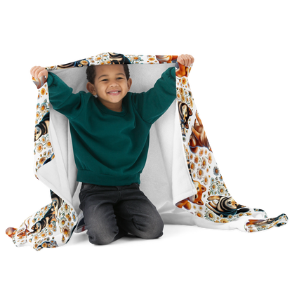 Shiba Inu & Daisy Throw Blanket – Cozy and Stylish Home Decor - BellaBoo & Co