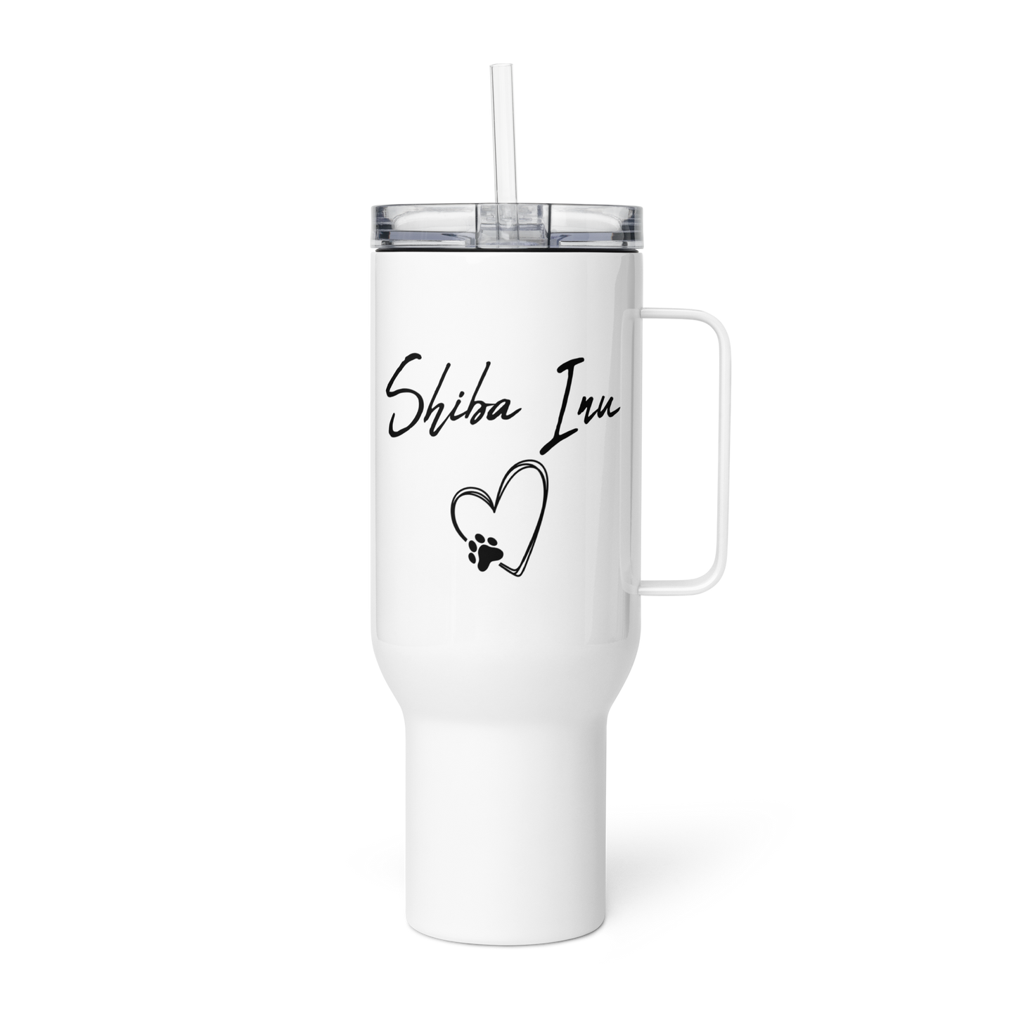 Shiba Inu Travel Tumbler with a Handle - 40 oz.