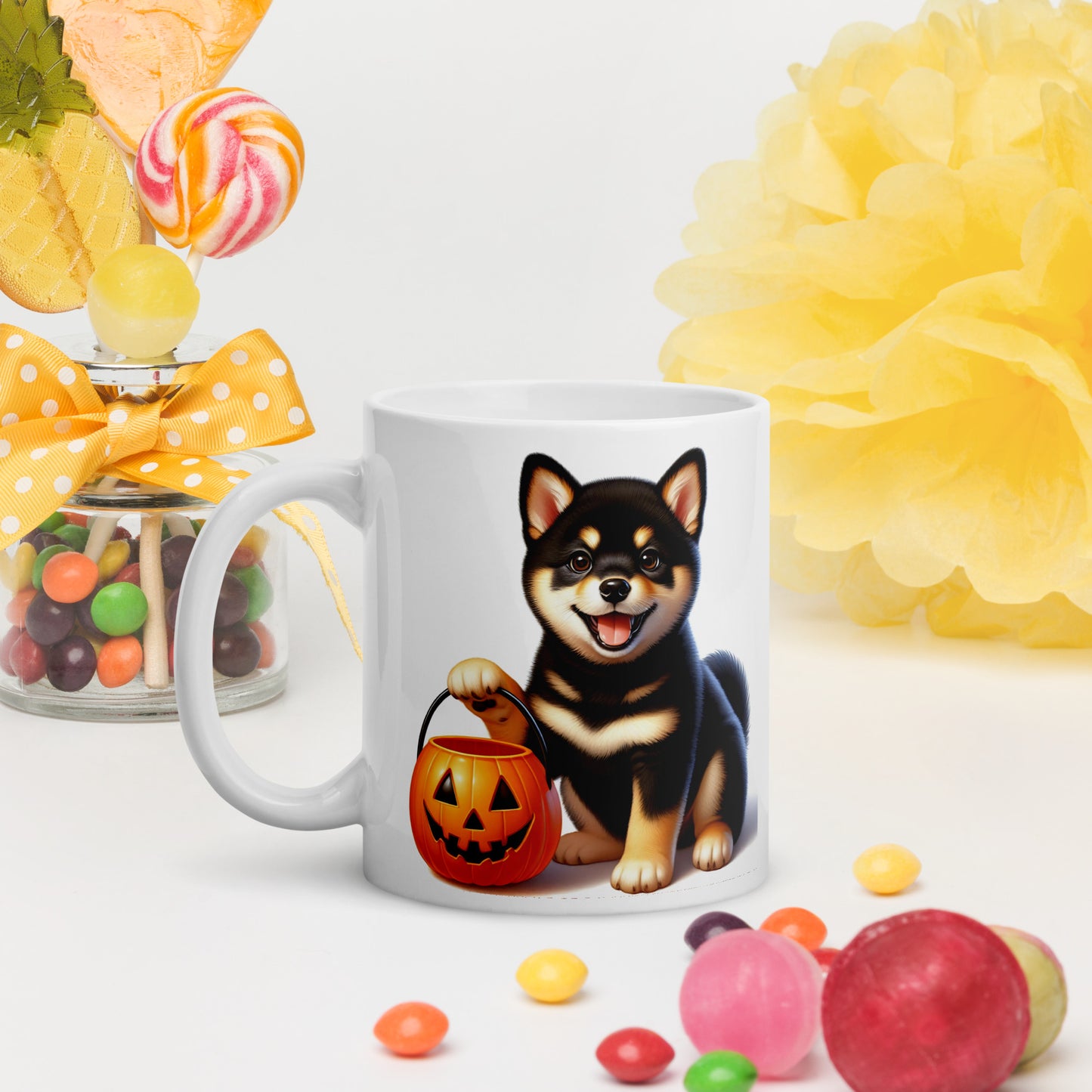 Black & Tan Shiba Inu Halloween Puppy Mug - BellaBoo & Co