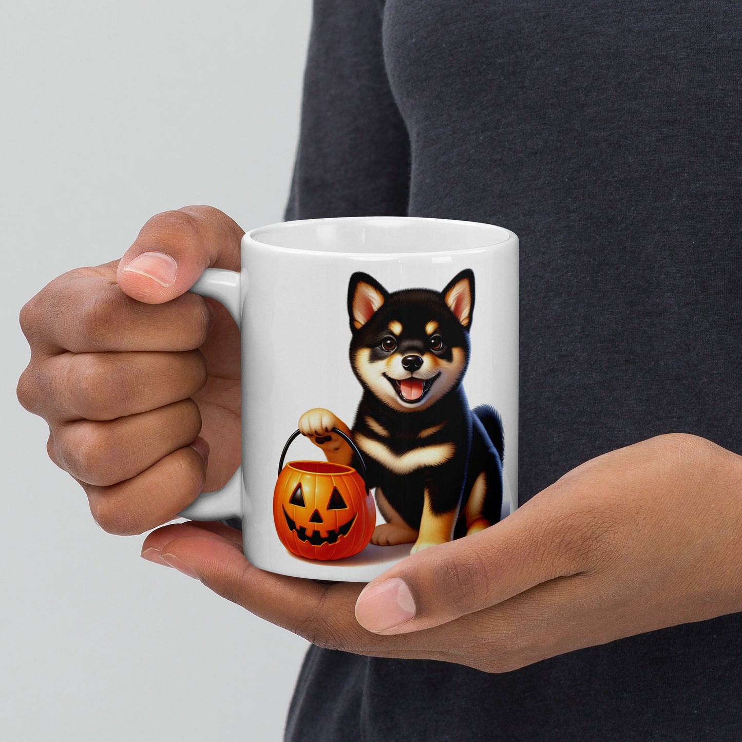 Black & Tan Shiba Inu Halloween Puppy Mug - BellaBoo & Co