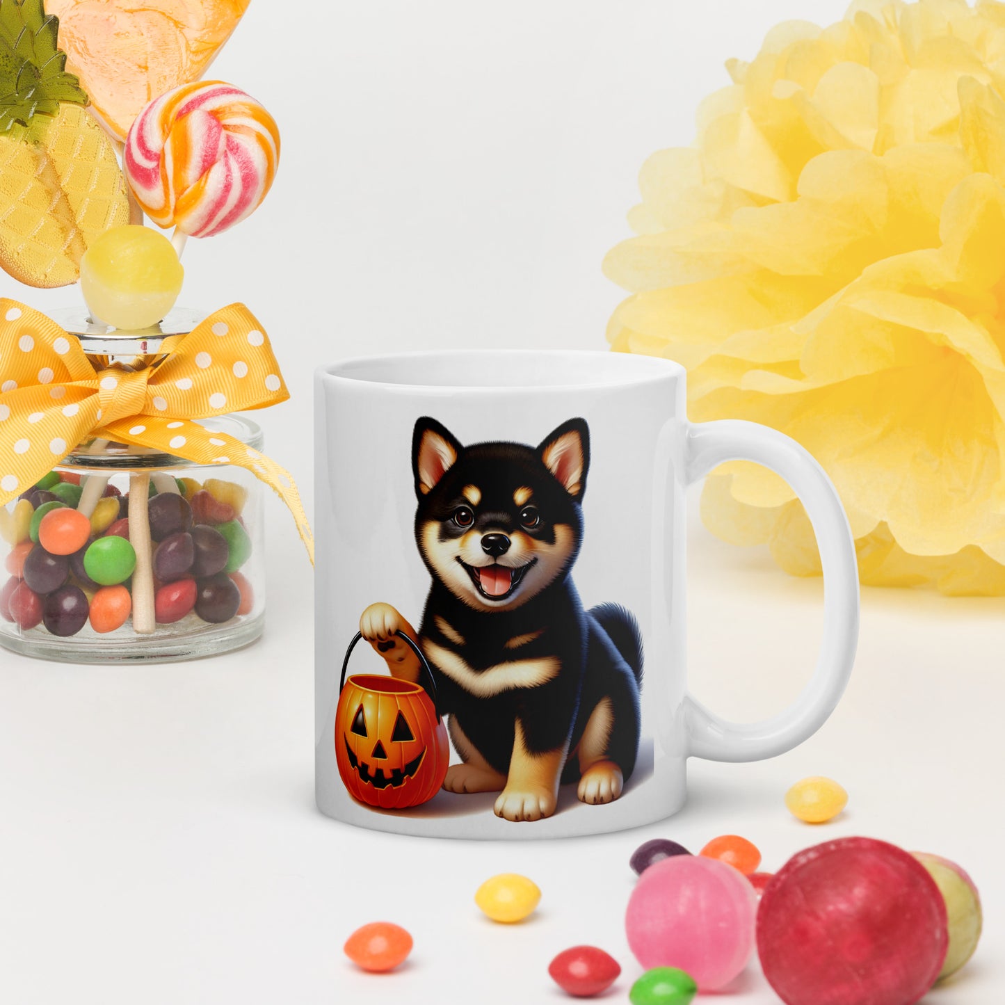 Black & Tan Shiba Inu Halloween Puppy Mug - BellaBoo & Co