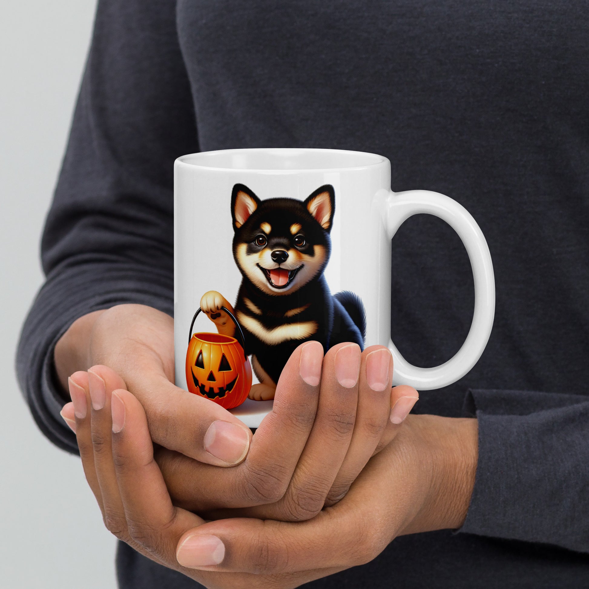 Black & Tan Shiba Inu Halloween Puppy Mug - BellaBoo & Co